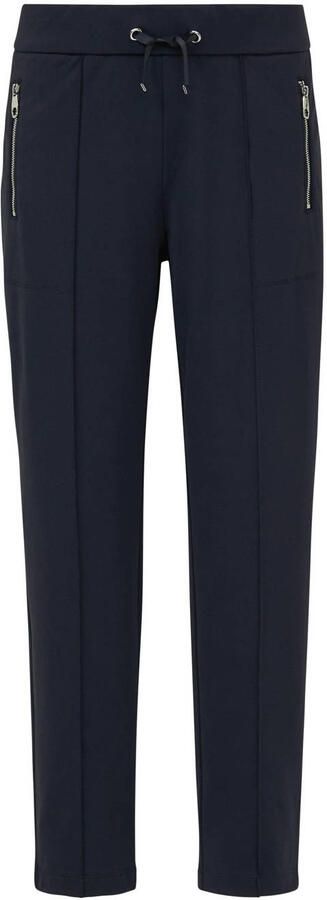 S.Oliver BLACK LABEL slim regular waist casual broek marineblauw - Foto 3