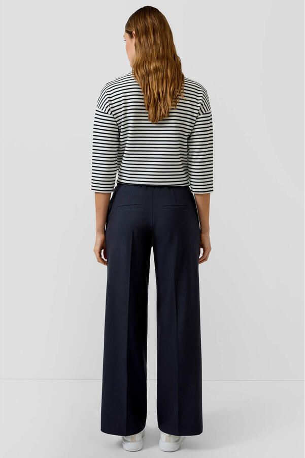 S.Oliver BLACK LABEL straight high waist broek marineblauw - Foto 3