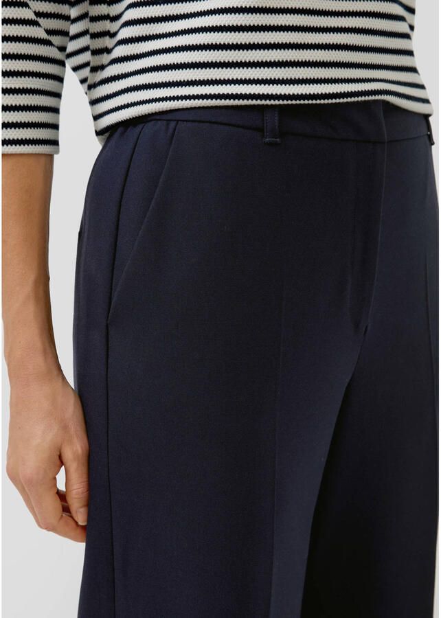 S.Oliver BLACK LABEL straight high waist broek marineblauw - Foto 2