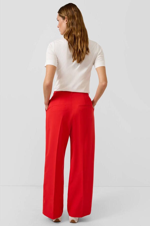 S.Oliver BLACK LABEL straight regular waist broek rood - Foto 2