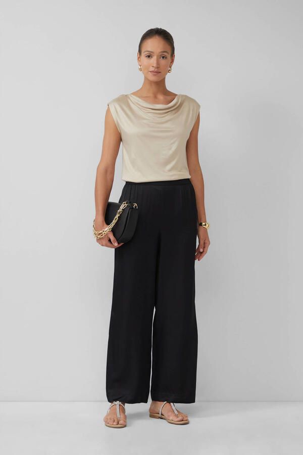 S.Oliver BLACK LABEL Stoffen broek Zomerbroek met elastische band - Foto 3