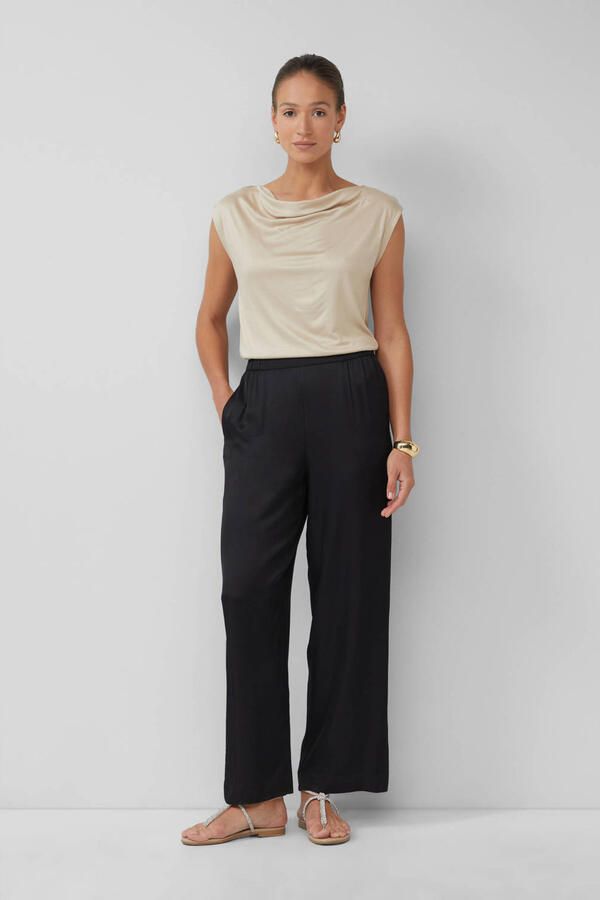 S.Oliver BLACK LABEL Stoffen broek Zomerbroek met elastische band - Foto 2