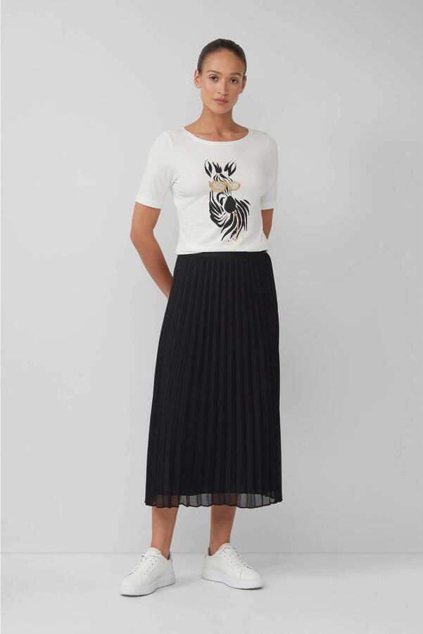 S.Oliver BLACK LABEL Soepele plissérok met viscose voering