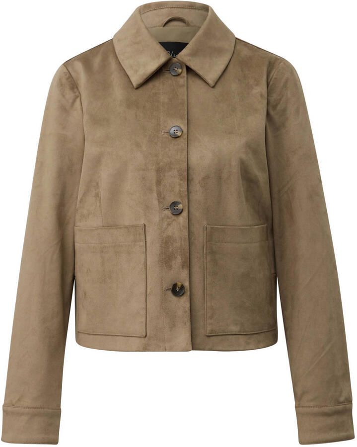 S.Oliver BLACK LABEL suèdelook imitatieleren jas cognac