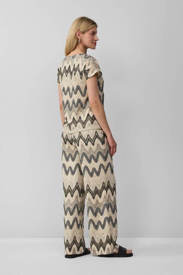 S.Oliver BLACK LABEL Relaxed fit T-shirt van gebreide jersey