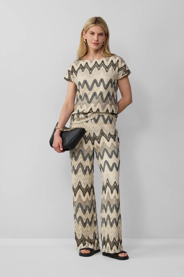 S.Oliver BLACK LABEL Relaxed fit T-shirt van gebreide jersey - Foto 2