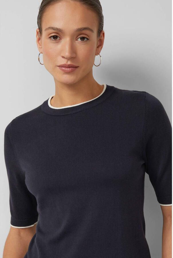 S.Oliver BLACK LABEL regular fit t-shirt van mix van katoen en modal - Foto 2
