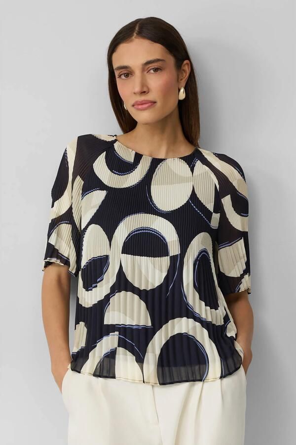 S.Oliver BLACK LABEL Regular fit chiffon blouse met korte raglanmouwen - Foto 2