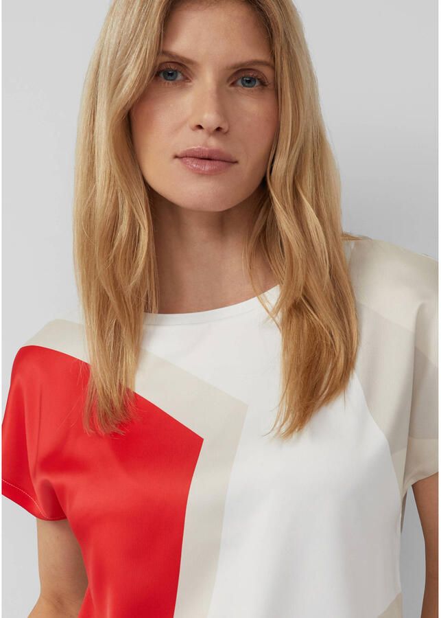 S.Oliver BLACK LABEL T-shirt met all-over motief regular fit - Foto 2