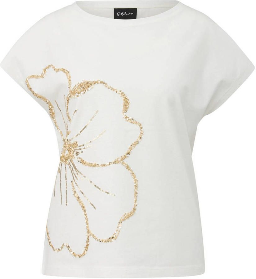 S.Oliver BLACK LABEL Regular fit T-shirt van katoenmix - Foto 3