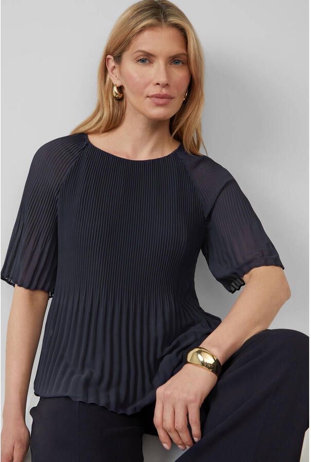 S.Oliver BLACK LABEL Regular fit chiffon blouse met korte raglanmouwen