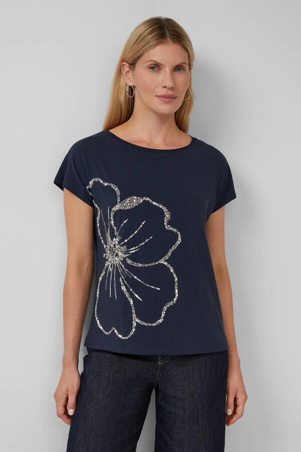 S.Oliver BLACK LABEL Regular fit T-shirt van katoenmix