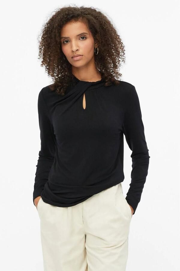 S.Oliver BLACK LABEL top met cut-out zwart