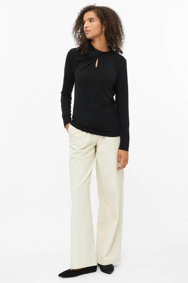 S.Oliver BLACK LABEL top met cut-out zwart - Foto 3
