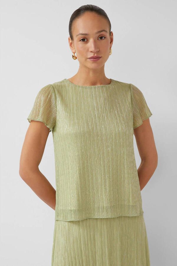 S.Oliver BLACK LABEL top met glitter lichtgroen