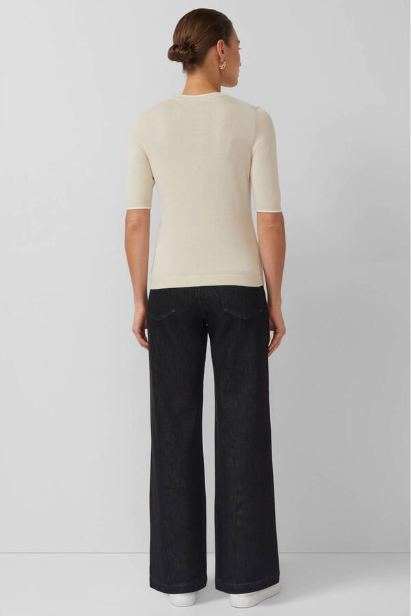 S.Oliver BLACK LABEL regular fit t-shirt van mix van katoen en modal