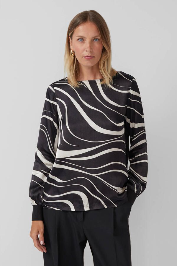 S.Oliver BLACK LABEL Relaxed fit blouse van pure viscose - Foto 2