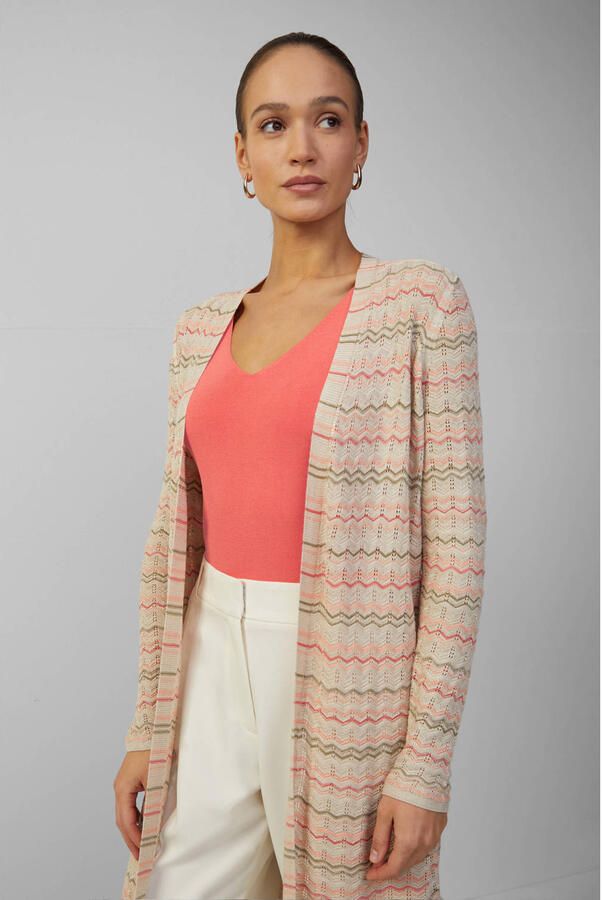 S.Oliver BLACK LABEL Relaxed fit lange cardigan van viscosemix - Foto 2