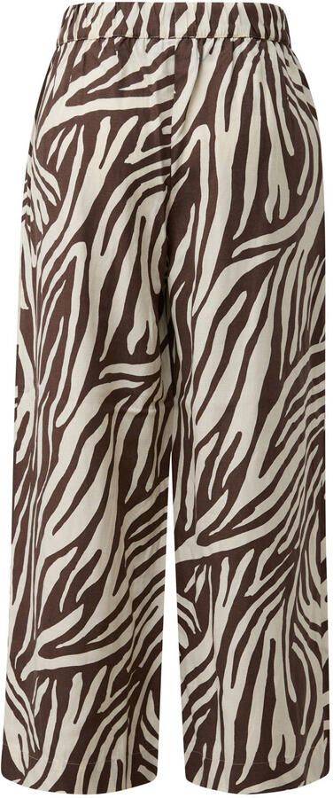 S.Oliver BLACK LABEL regular fit culotte van mix van lyocell viscose en linnen - Foto 3