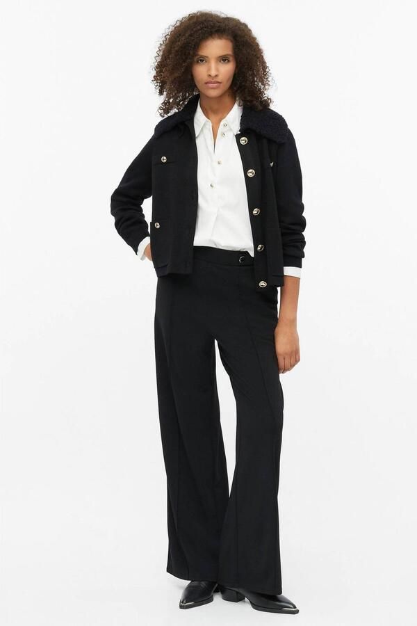 S.Oliver BLACK LABEL wide leg casual broek zwart - Foto 2