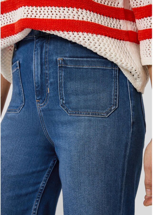 S.Oliver BLACK LABEL regular fit wide leg jeans van mix van katoen en lyocell - Foto 2