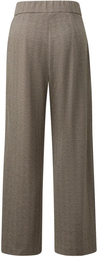 S.Oliver BLACK LABEL wide leg pantalon met print taupe