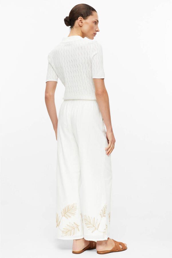 S.Oliver BLACK LABEL wide leg regular waist broek wit - Foto 2