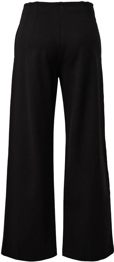 S.Oliver BLACK LABEL wide leg regular waist broek zwart