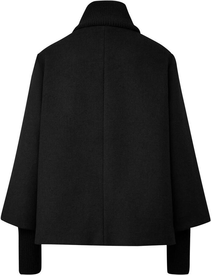 S.Oliver BLACK LABEL winterjas met wol zwart