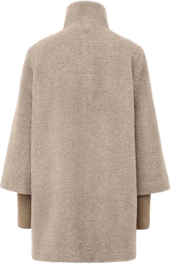 S.Oliver BLACK LABEL wintermantel met print ecru