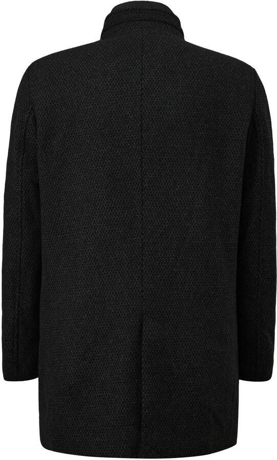 S.Oliver BLACK LABEL wintermantel met split en wol zwart