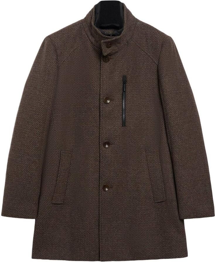 S.Oliver BLACK LABEL wintermantel met wol bruin
