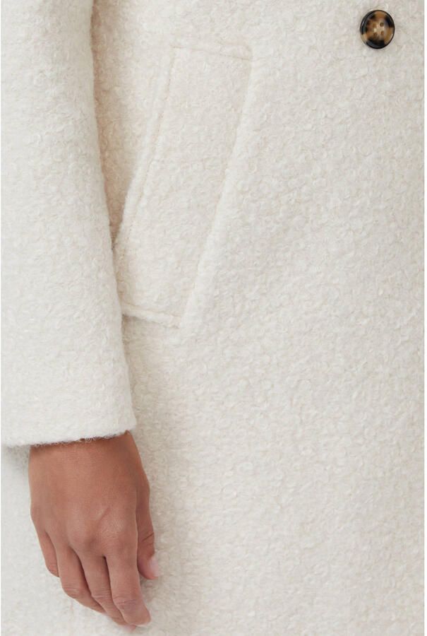 S.Oliver BLACK LABEL Shaped fit lange wollen jas met dubbele knoopsluiting