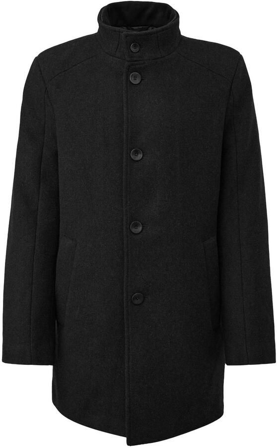 S.Oliver BLACK LABEL wollen twill tussenjas zwart