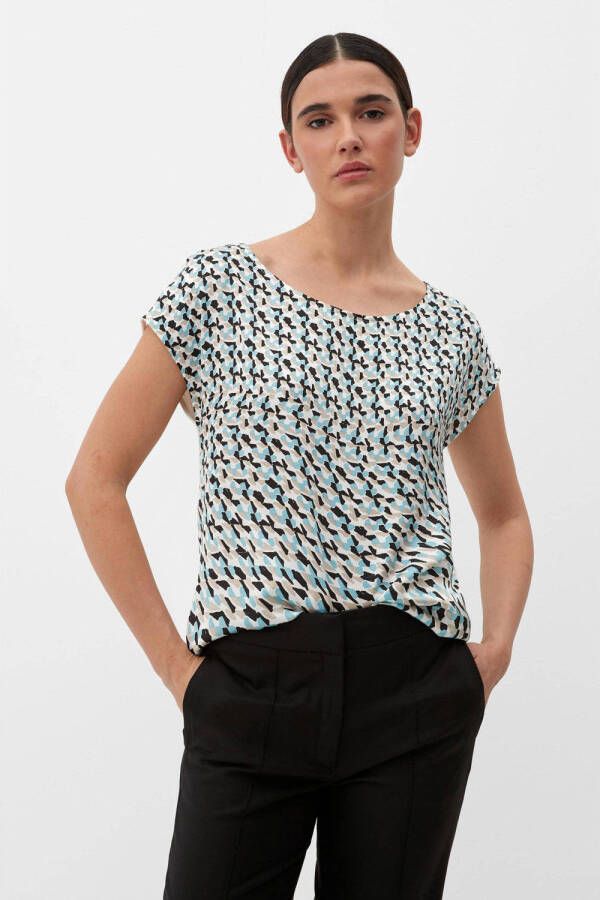 S.Oliver BLACK LABEL T-shirt met all-over motief model 'Dezember'