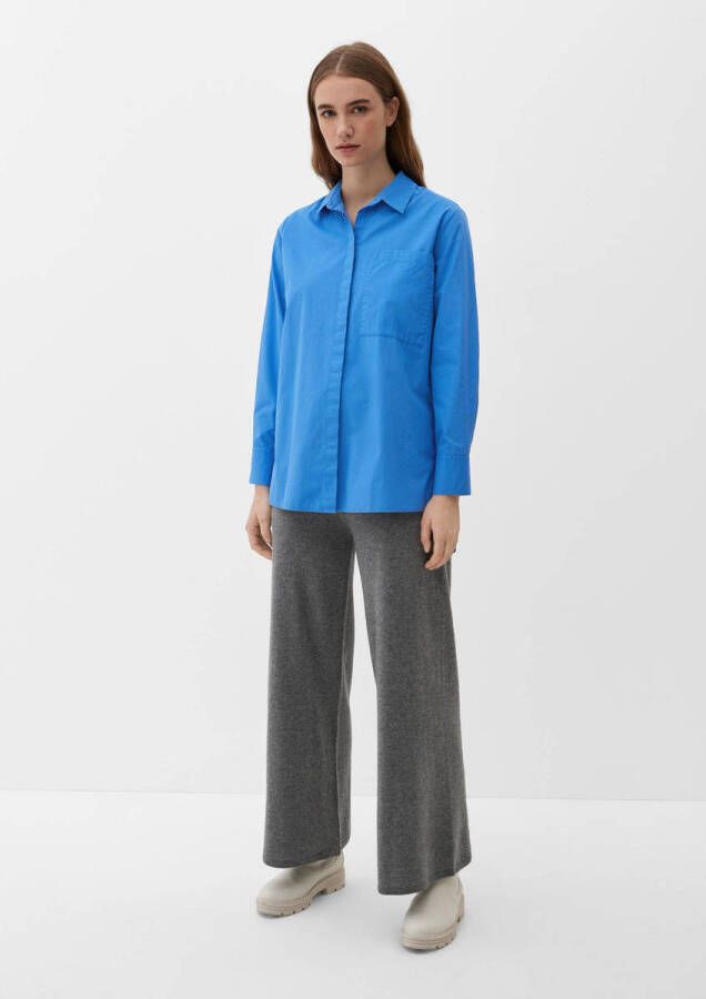 S.Oliver RED LABEL Overhemdblouse van katoen met borstzak