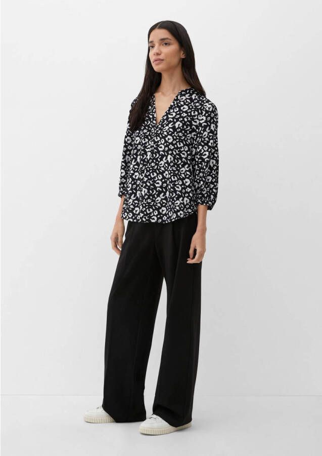 S.Oliver RED LABEL Blouseshirt van viscose met tuniekkraag