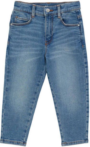 S.Oliver cropped loose fit jeans light denim Blauw Meisjes Stretchdenim 104