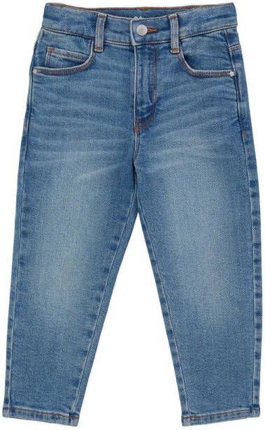 S.Oliver cropped loose fit jeans light denim Blauw Meisjes Stretchdenim 104