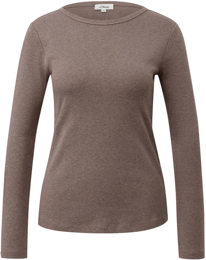 S.Oliver Curve gebreide top Plus Size bruin
