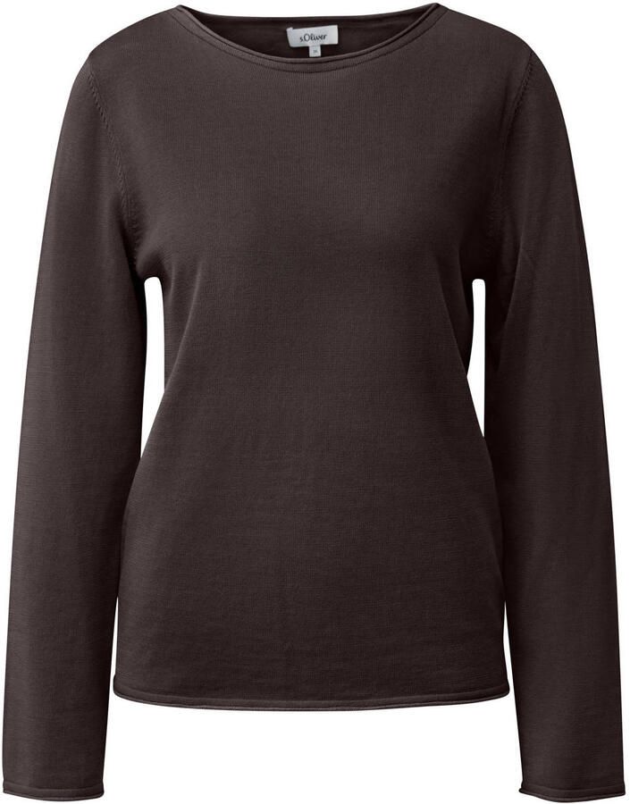 S.Oliver Curve gebreide top Plus Size bruin