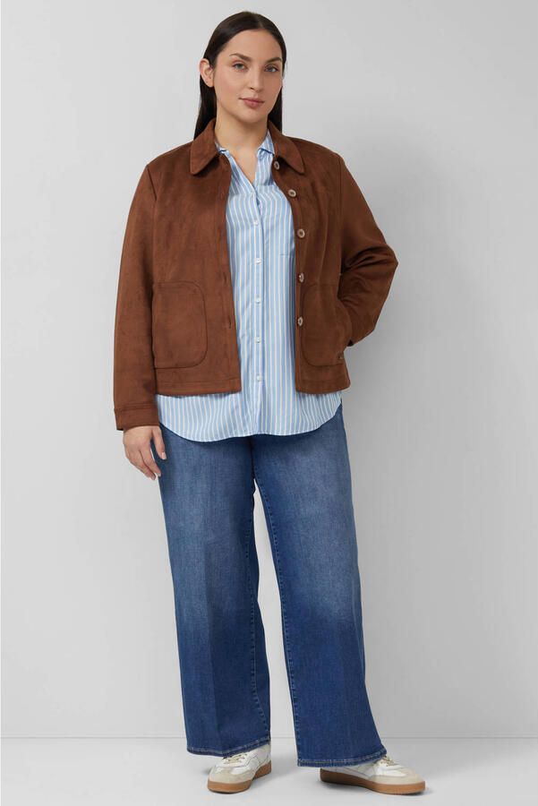 S.Oliver Curve gestreepte blouse lichtblauw - Foto 2