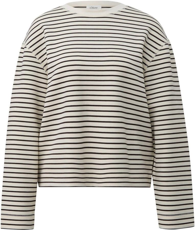 S.Oliver gestreepte sweater ecru