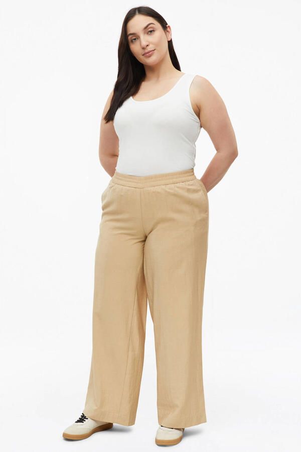 S.Oliver Curve high waist broek beige