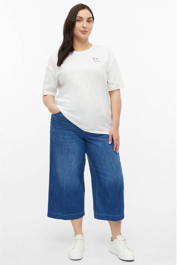 S.Oliver Curve high waist wide leg jeans medium blue denim