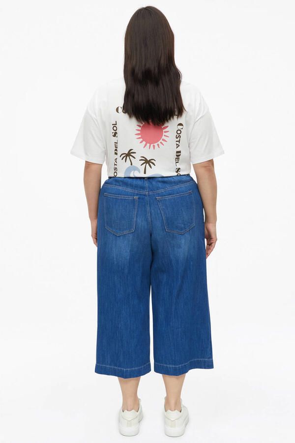 S.Oliver Curve high waist wide leg jeans medium blue denim - Foto 2