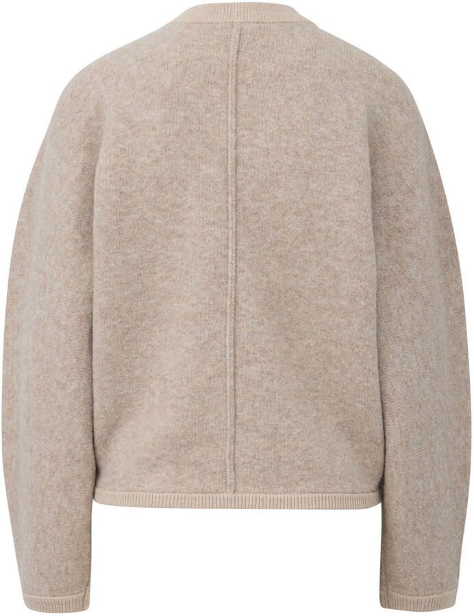 S.Oliver gemêleerd gebreid vest met wol beige