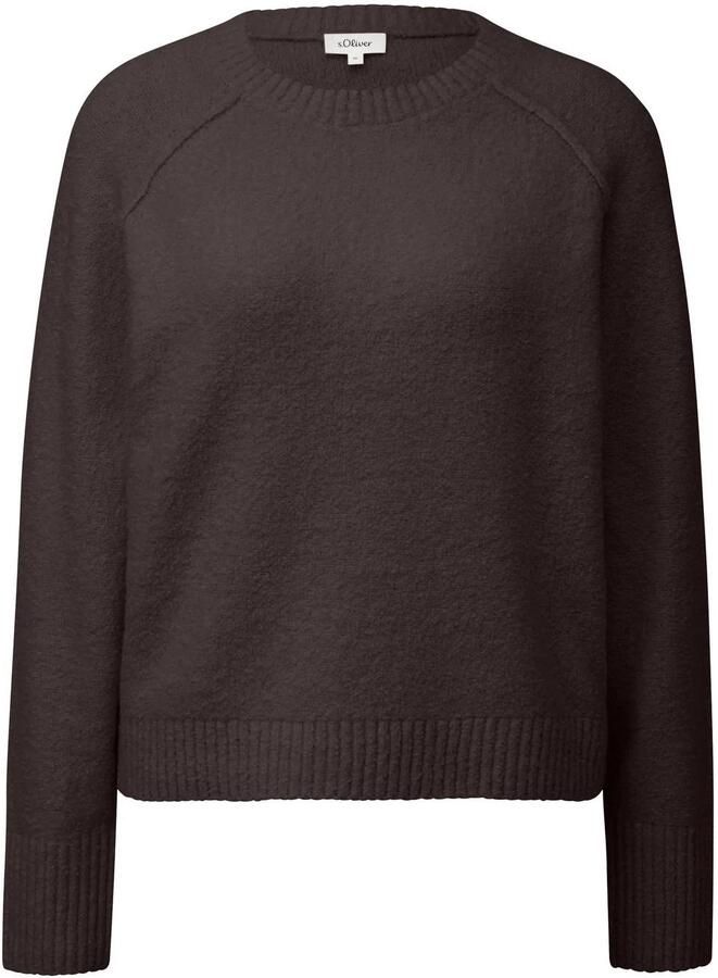 S.Oliver Curve Plus Size katoenen gebreide trui bruin