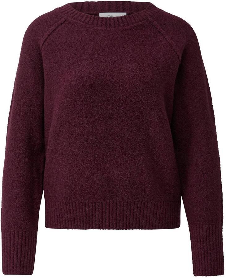 S.Oliver Curve Plus Size katoenen gebreide trui paars