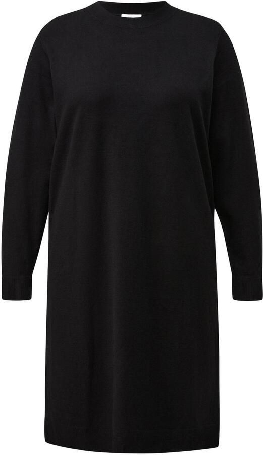 S.Oliver Curve Plus Size korte gebreide jurk zwart